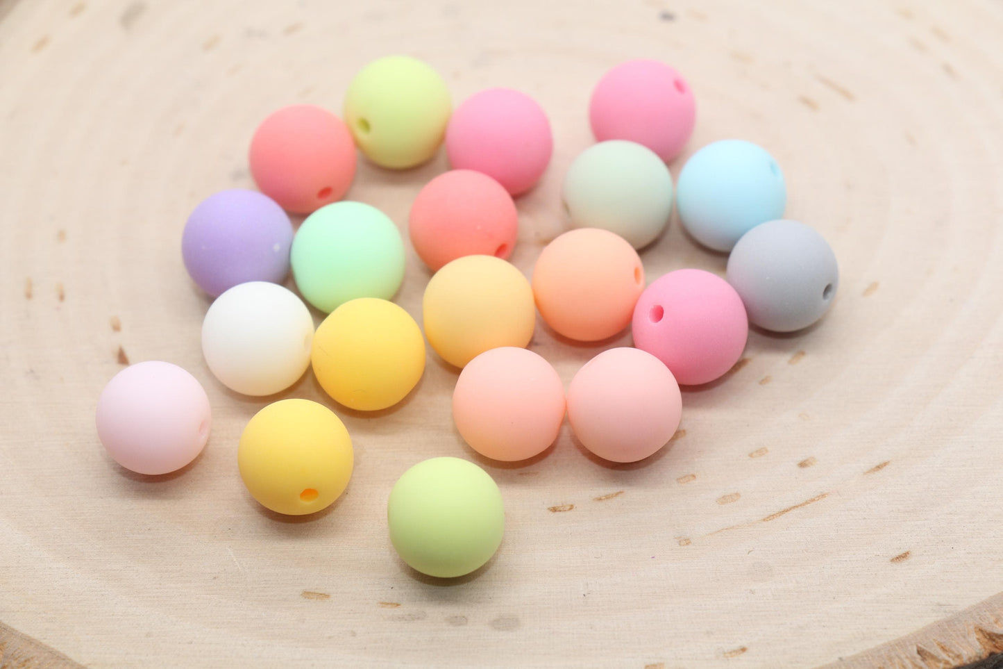 12mm Matte Pastel Multicolored Gumball Beads, Round Acrylic Loose Beads, Frosted Bubblegum Beads, Chunky Beads, Round Plastic Beads #149