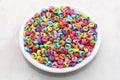 7mm Multicolor Black Acrylic Number Beads