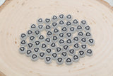 Glow in Dark Heart Beads, Glow Outline Heart Round Beads, Heart Symbol Beads, Bracelet Heart Beads, Acrylic round Beads, Size 7mm #3294