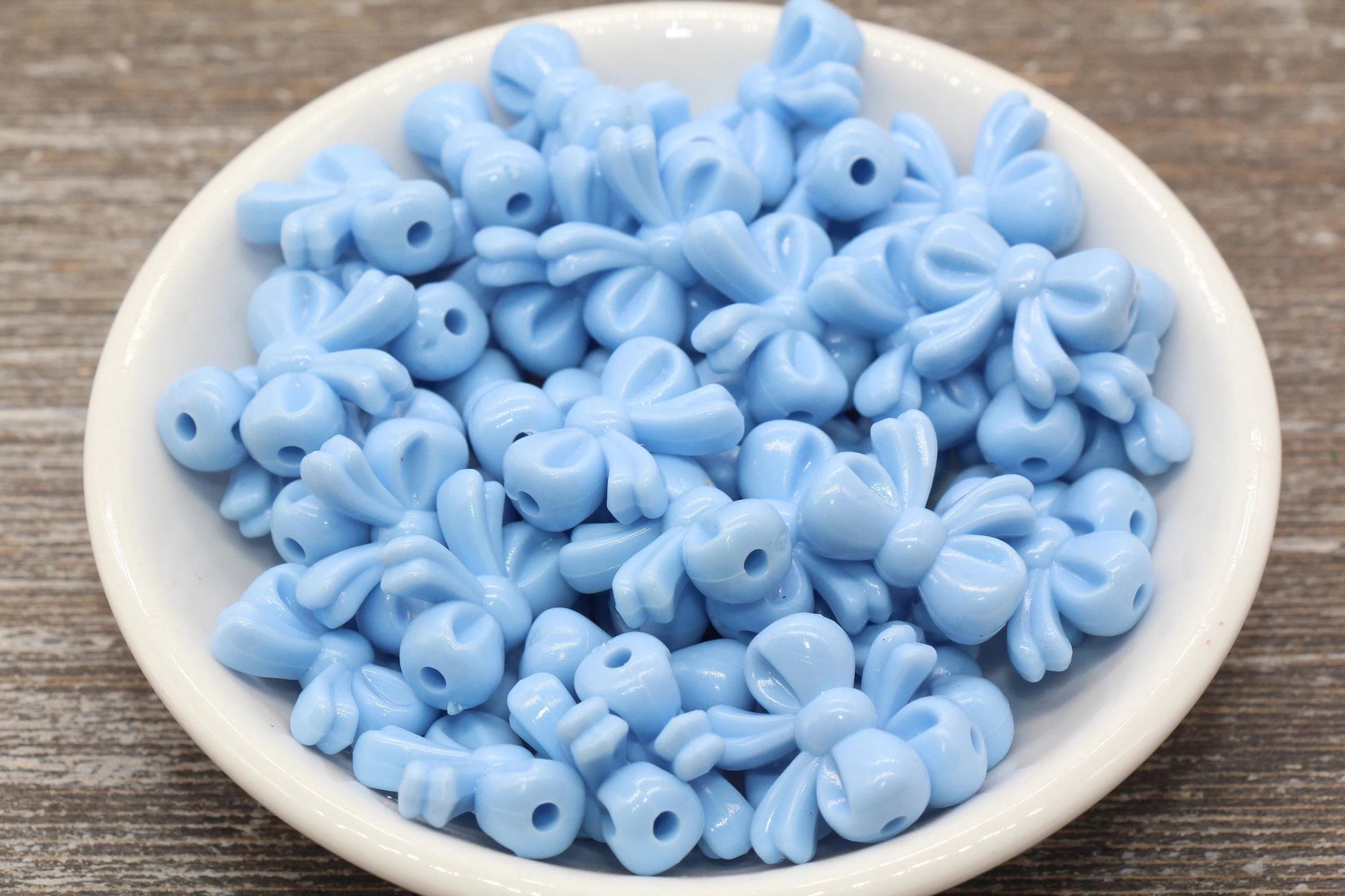 20 x 15mm Colorful Acrylic Bow Beads