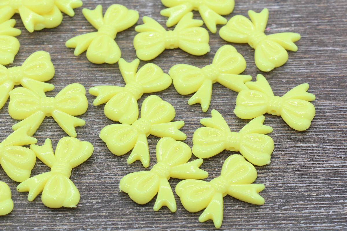 29 x 13mm Pastel Acrylic Bow Beads