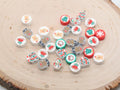 10mm assort christmas polymer clay beads, christmas clay charms for bracelets 2