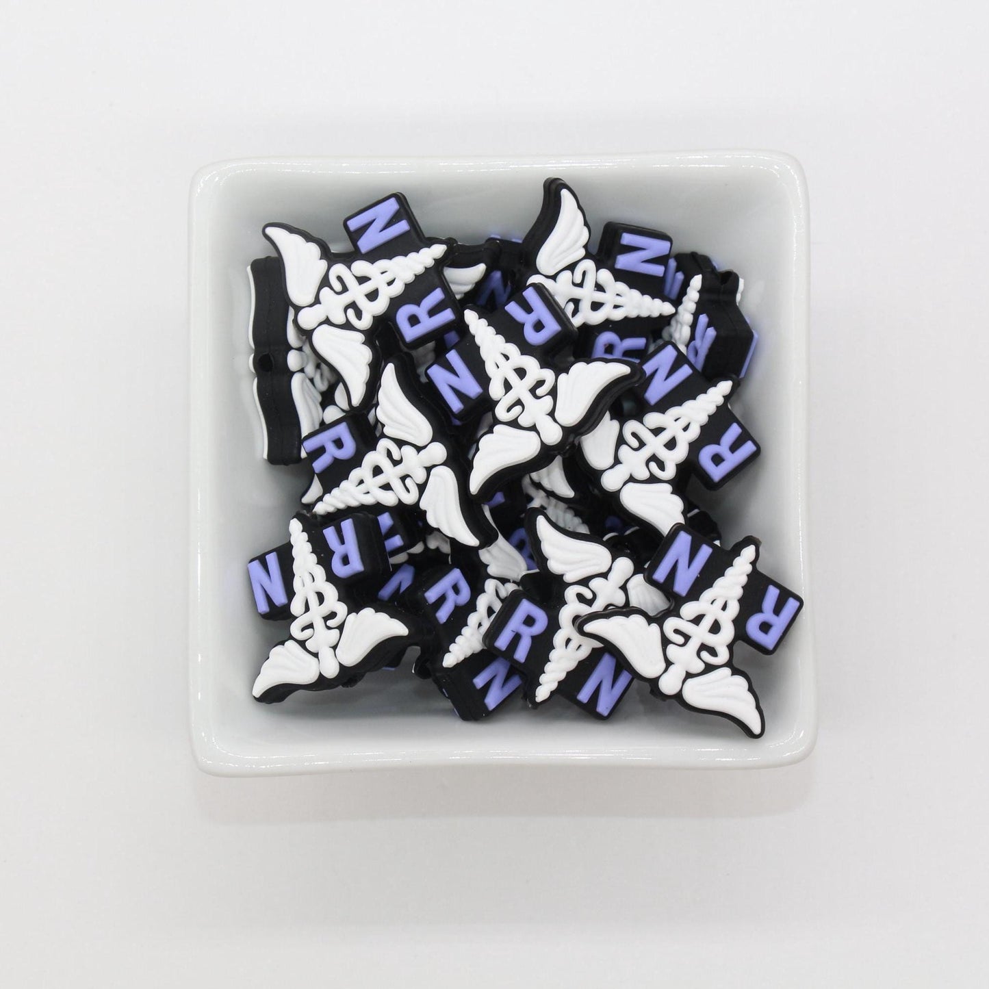 RN Nurse Focal Beads, Registered Nurse Beads, Healthcare Focal Beads, Silicone Beads, Beads for Pens #639