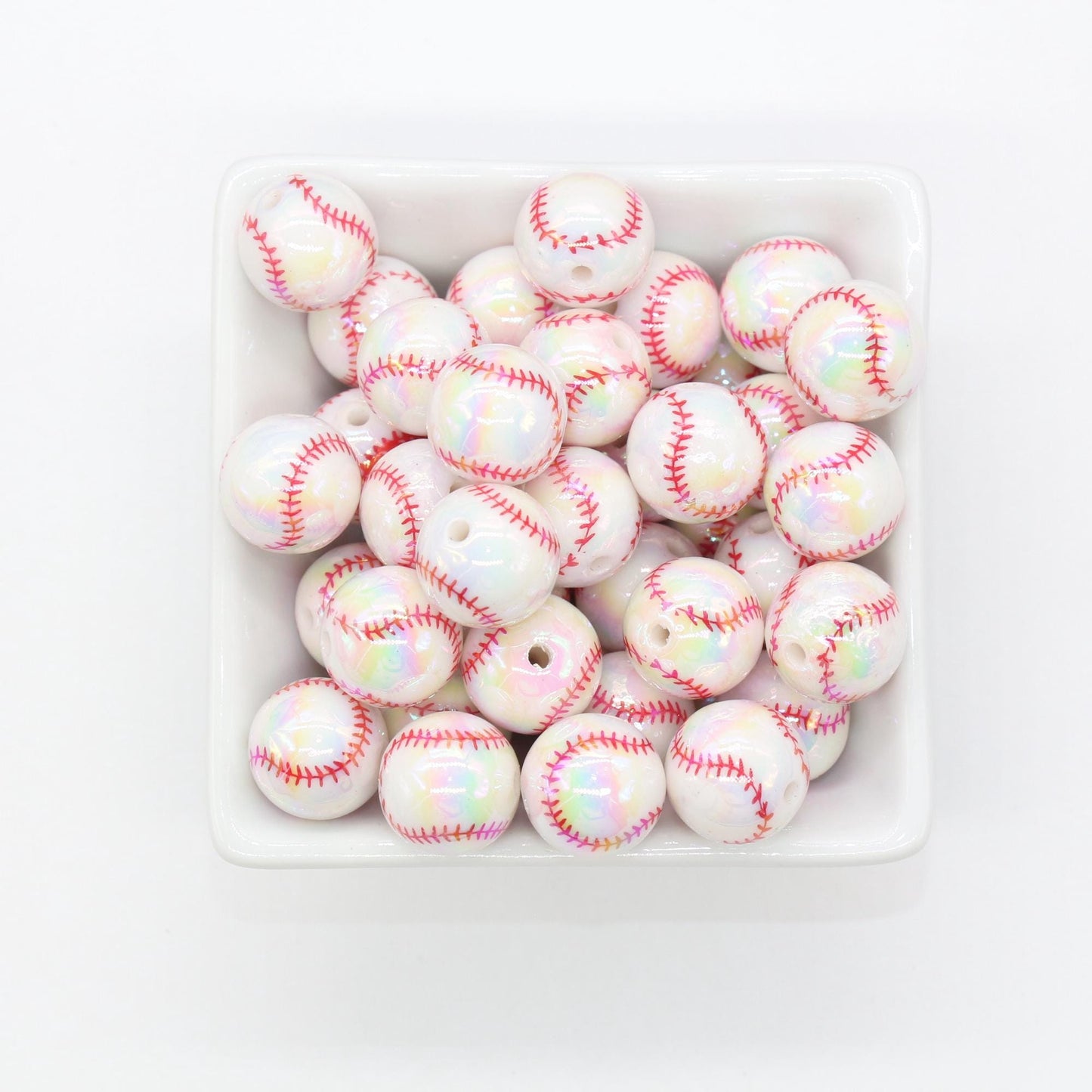 16mm Sport Beads, Baseball Beads, Volleyball Beads, Soccer Beads, Iridescent Gumball Beads, Beads for Pens, Plastic Beads