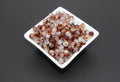 8mm Brown and Clear Ombre Crackle Acrylic Gumball Beads