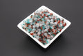 8mm Brown and Blue Ombre Crackle Acrylic Gumball Beads