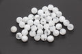 8mm Translucent and White Mix Acrylic Gumball Beads