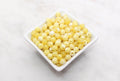 8mm Yellow and White Mix Acrylic Gumball Beads