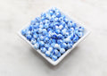 8mm Blue and White Mix Acrylic Gumball Beads