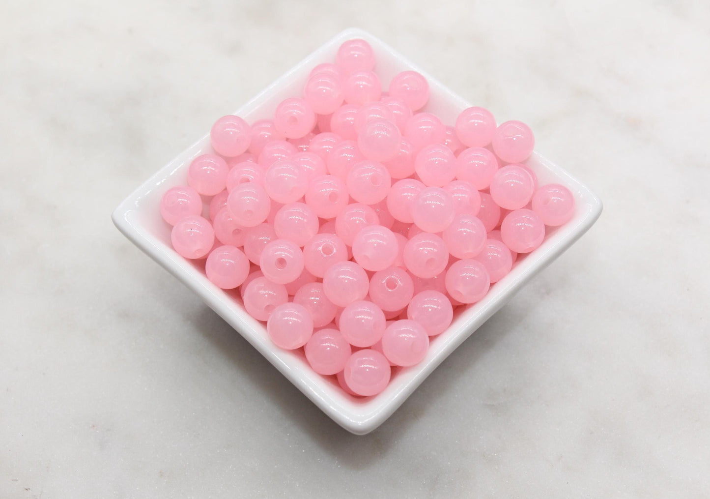 10mm Translucent Pink Beads, Acrylic Round Loose Beads, Bubblegum Beads, Chunky Beads, Beads for Bracelet #220