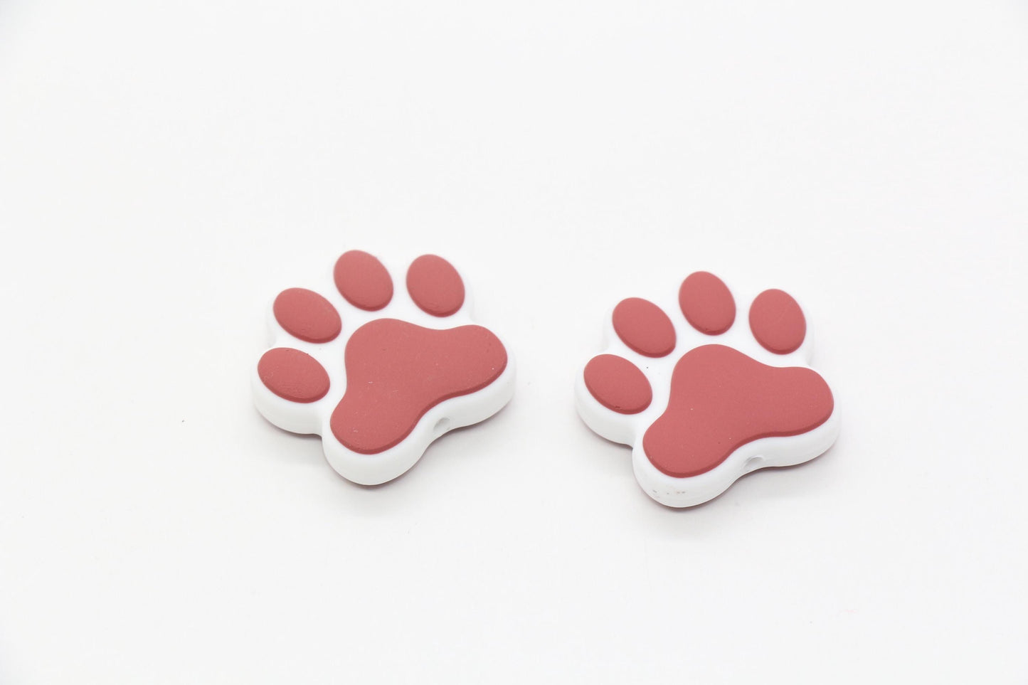 Paw Focal Beads, Dog Paw Beads, Puppy Focal Beads, Silicone Beads, Beads for Pens #656