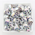 13.8 x 20mm Iridescent Acrylic Skull Beads