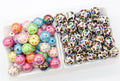 16mm Leopard Acrylic Gumball Beads