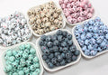12mm terrazzo silicone beads for keychains