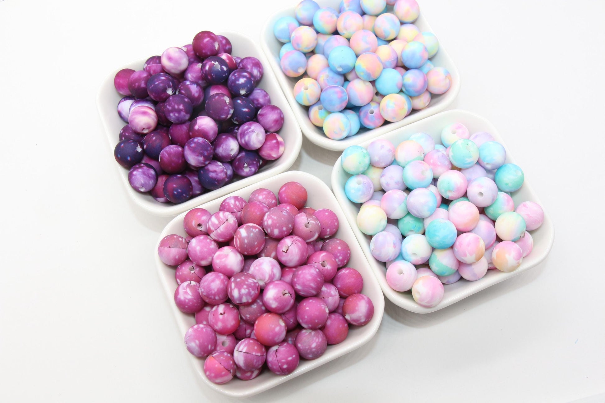 12mm Galaxy Silicone Beads, Stardust Printed Silicone Beads, Bubblegum Beads, Beads for Pens, Beads for Bracelets