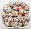 15mm eye swirl print silicone beads for pens and keychains