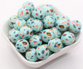 15mm sushi print silicone beads for pens and keychains