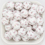 15mm ballet shoes print silicone beads for pens and keychains