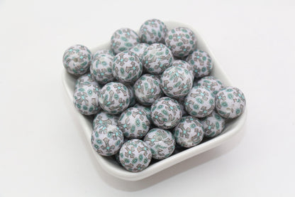 15mm Cross Printed Beads, Religious Silicone Beads, Round Bubblegum Beads, Beads for Pens #S129