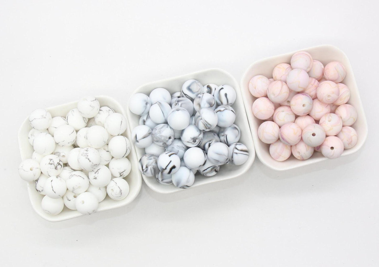 15mm Marble Printed Beads, Marble Silicone Beads, Round Bubblegum Beads, Beads for Pens, Beads for Bracelets