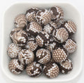15mm snakeskin print silicone beads for pens and keychains