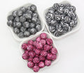 15mm zebra print silicone beads for pens and keychains