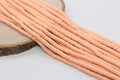 6mm peach orange heishi beads for bracelets and DIY jewelry