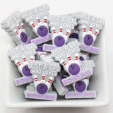 Just A Girl Who Loves Bowling Silicone Beads, Bowling Focal Beads, Silicone Loose Beads, Beadable Pen Beads #630