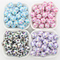 16mm Paw Printed Acrylic Beads