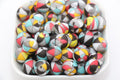 12mm geometric pattern silicone beads for keychains