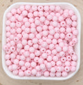 6mm Matte Light Pink Acrylic Gumball Beads