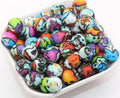 12mm round silicone beads for keychains, style S79