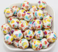 15mm sweet treats print silicone beads for pens and keychains