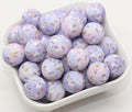 15mm unicorn rainbow print silicone beads for pens and keychains