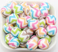 15mm wave print silicone beads for pens and keychains