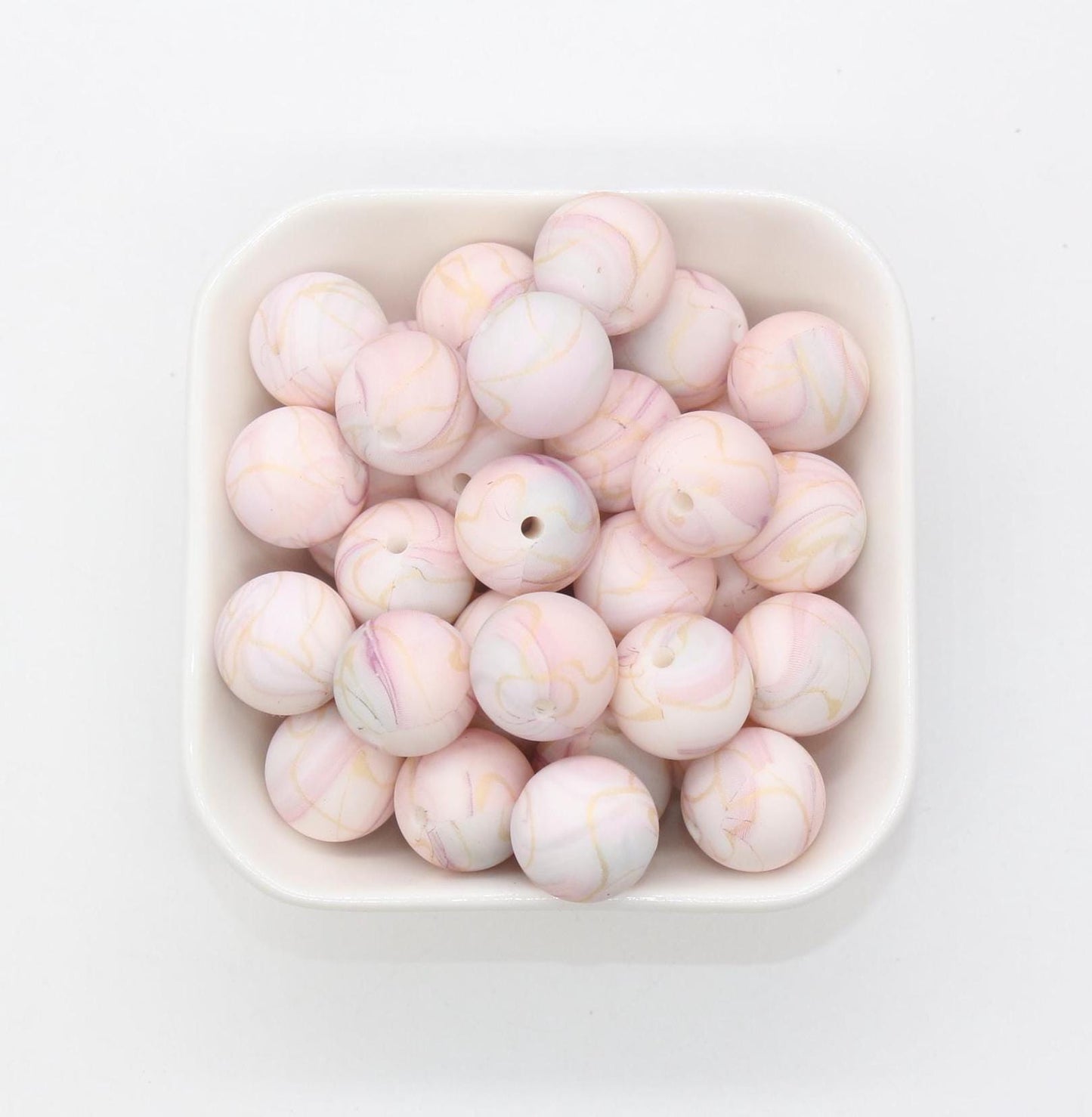 15mm Marble Printed Beads, Marble Silicone Beads, Round Bubblegum Beads, Beads for Pens, Beads for Bracelets