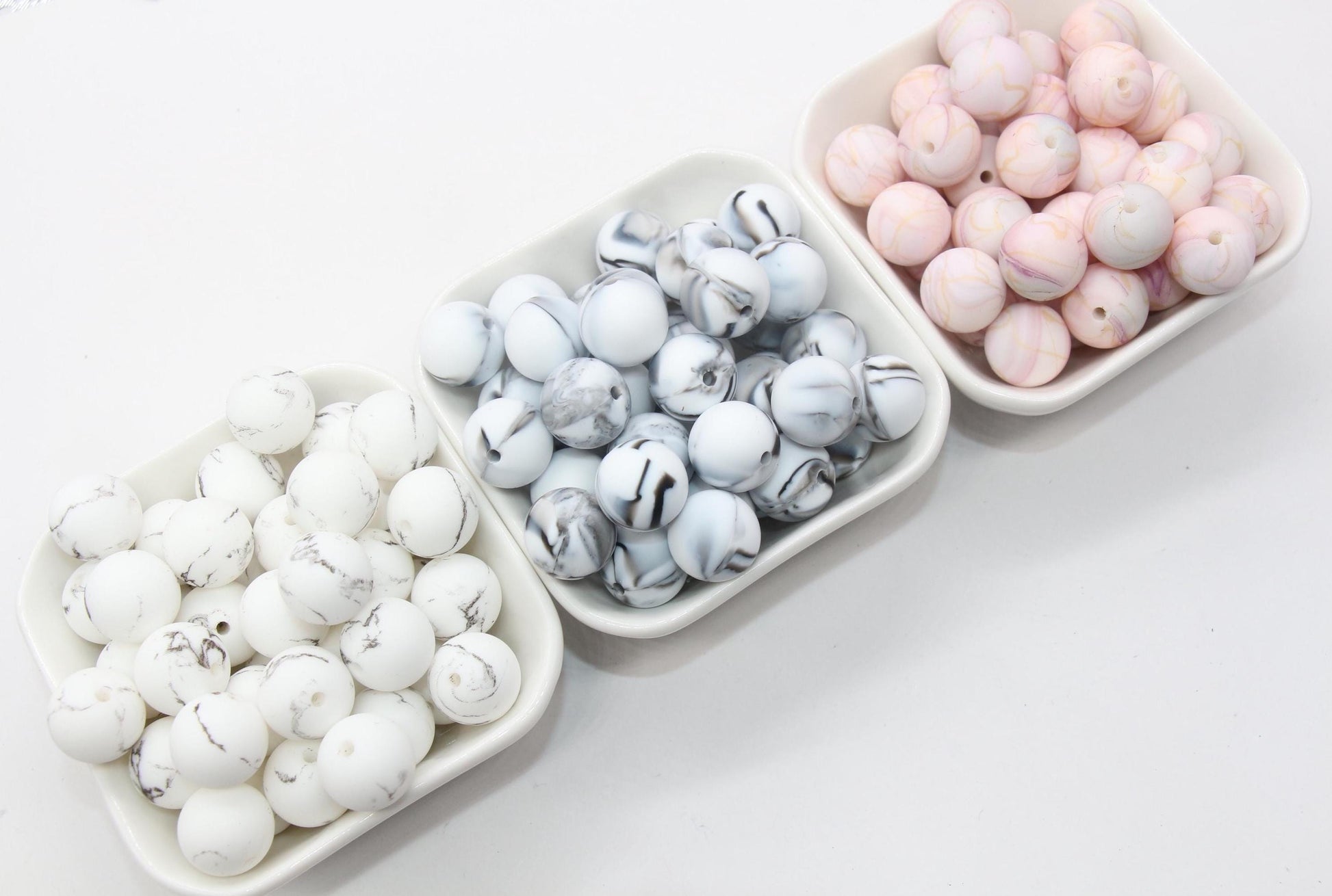 15mm Marble Printed Beads, Marble Silicone Beads, Round Bubblegum Beads, Beads for Pens, Beads for Bracelets