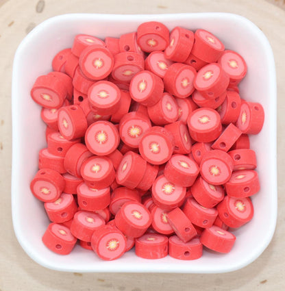 Tomato Beads, Vegetable Beads, Sliced Tomato Beads, Jewelry Beads, Beads for Bracelet #670