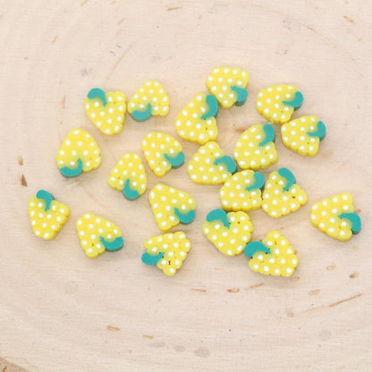 Grape Beads, Fruit Clay Beads, Yellow Grapes Beads, Polymer Clay Beads, Jewelry Beads, Beads for Bracelet #674