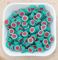 9mm watermelon polymer clay beads, fruit clay charms for bracelets