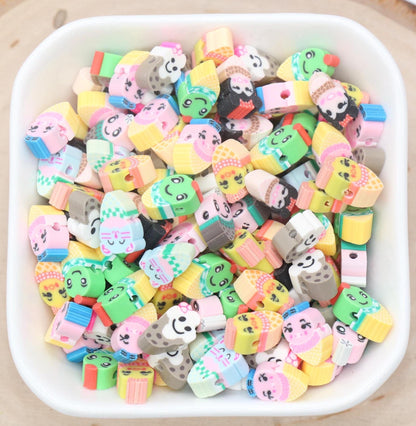 Assorted Ice Cream Cone Clay Beads, Sweet Food Beads, Ice Cream Beads, Polymer Clay Beads, Jewelry Beads, Beads for Bracelet #677