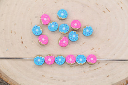 Donut Clay Beads, Doughnut Beads, Sweet Food Beads, Sprinkle Donut Beads, Polymer Clay Beads, Jewelry Beads, Beads for Bracelet