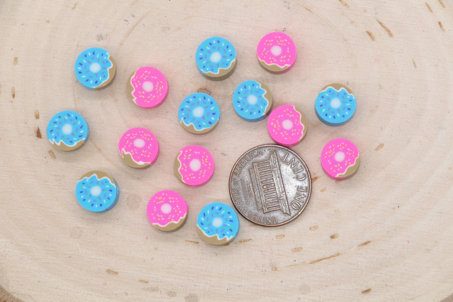 Donut Clay Beads, Doughnut Beads, Sweet Food Beads, Sprinkle Donut Beads, Polymer Clay Beads, Jewelry Beads, Beads for Bracelet