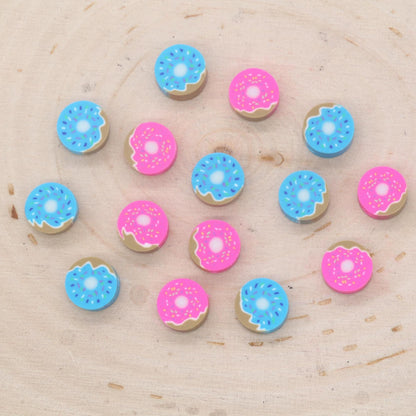 Donut Clay Beads, Doughnut Beads, Sweet Food Beads, Sprinkle Donut Beads, Polymer Clay Beads, Jewelry Beads, Beads for Bracelet