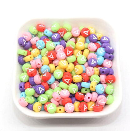 Pastel Letter Beads 7mm, Alphabet Beads for Bracelets, DIY Jewelry Making, Initial Necklaces, Name Beads for Crafts and Keychains