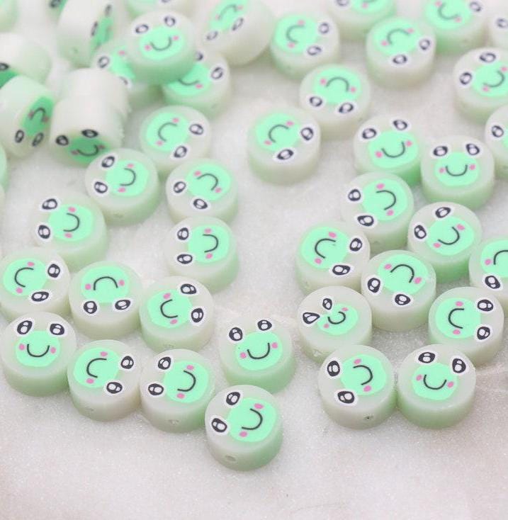 Animal Polymer Clay Beads, Frog, Panda, Duck, Bunny, Tiger, Dog, Pig Beads, Jewelry Beads