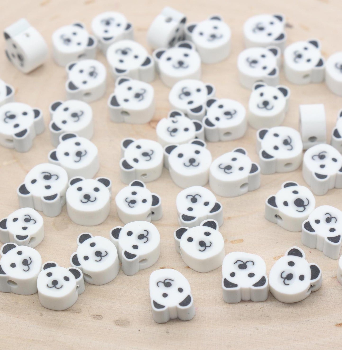 Bear Beads, Animal Beads, Teddy Bear Beads, Dog Beads, Polymer Clay Beads, Beads for Bracelets, Jewelry Beads
