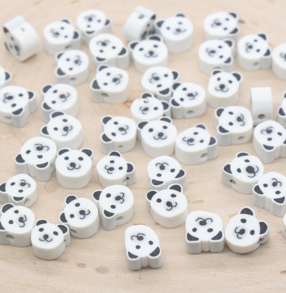 Bear Beads, Animal Beads, Teddy Bear Beads, Dog Beads, Polymer Clay Beads, Beads for Bracelets, Jewelry Beads