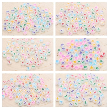 Glow in The Dark Letter, Alphabet Beads, Letter A-Z Beads, Individual Letter Beads, Single Letter Beads, Name Initial Beads, Size 7mm