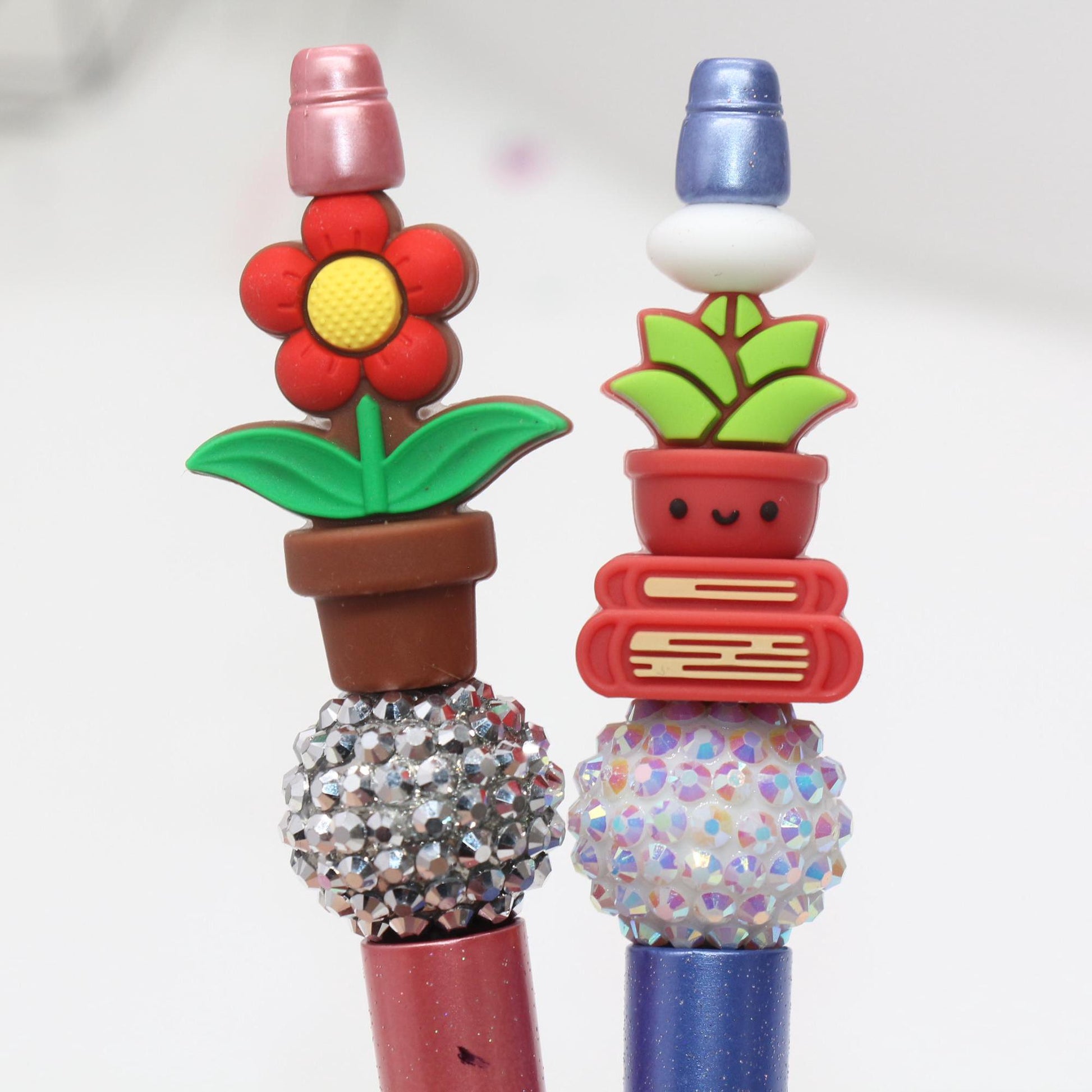 3D Flowerpot Silicone Beads, Potted Cactus Focal Beads, Succulent Focal Beads, Chunky Beads, Silicone Loose Beads